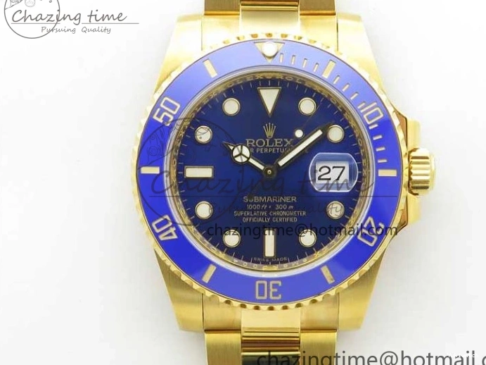 on Dial YG 116618 D1F YG Wrapped Bracelet Submariner Edition A2836 LB Best Wrapped Blue 0523